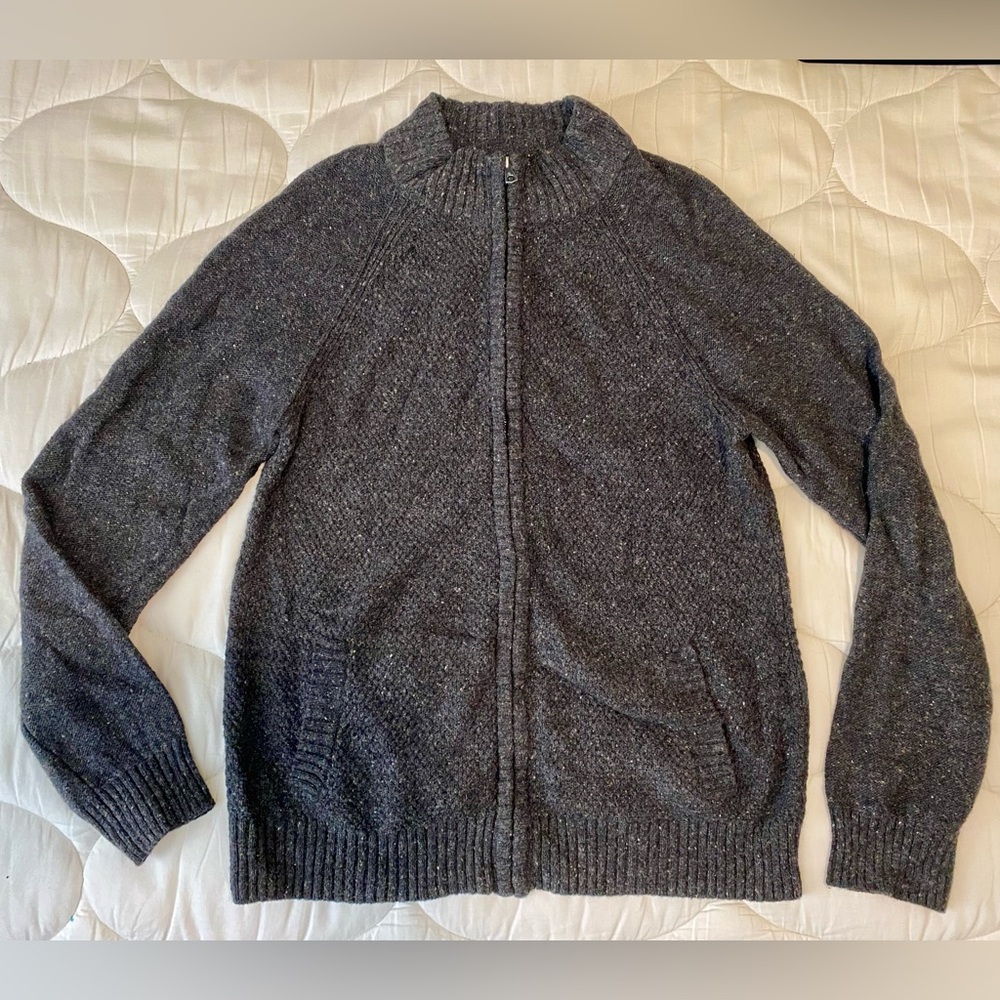 Men’s Marc Anthony Heather Grey Zip-up Sweater Size XL